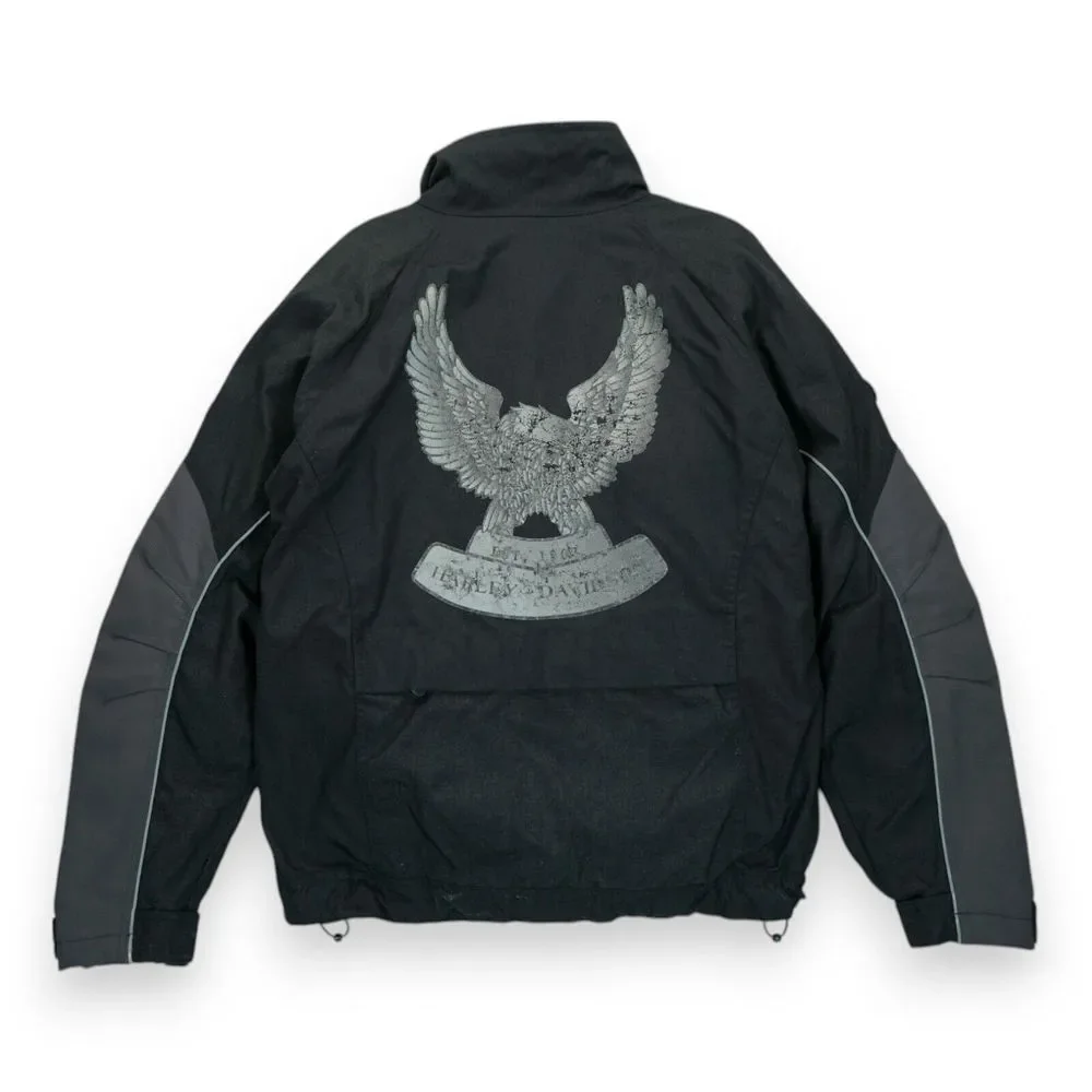 Vintage Y2K Harley Davidson Men's Motorcycle Jacket Riding Size Medium‎ Full Zip